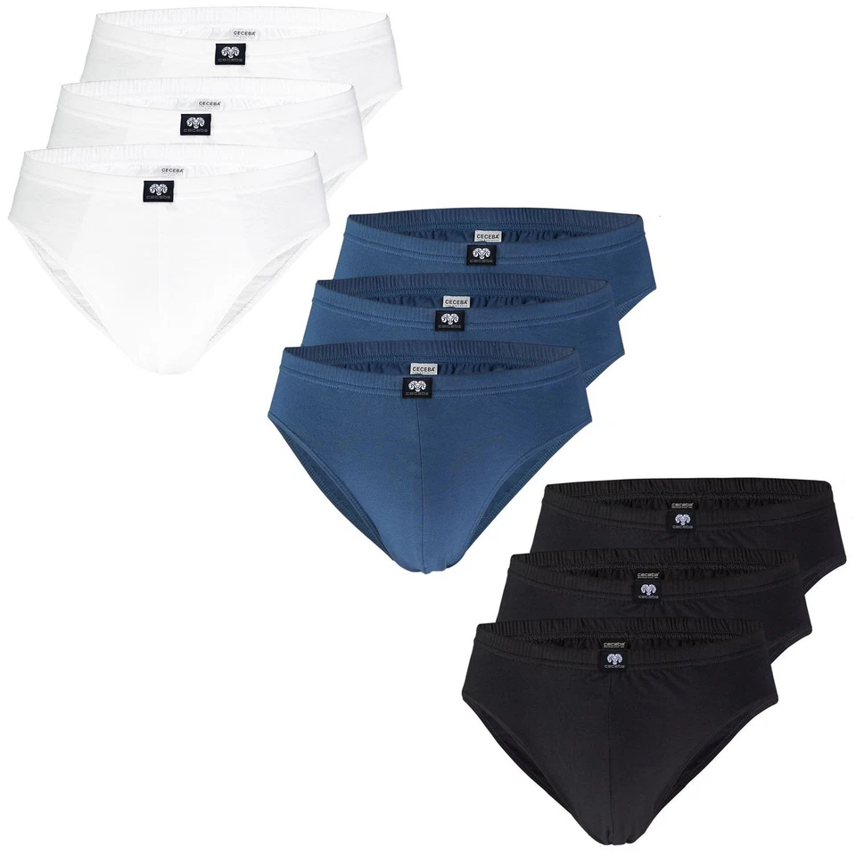 CECEBA Herren Sport Slips ohne Eingriff Unterhose 100% Baumwolle | 3 Stück - Bild 1 von 1