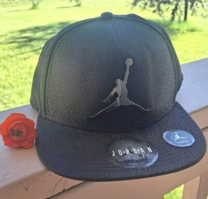 Chrome Jordan Jumpman Elephant Print Boys Youth Snapback Hat Black 9A1623-023 🏀 - Picture 1 of 8
