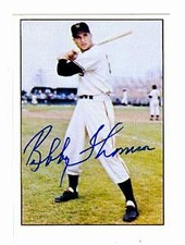 Bobby Thomson autographed baseball card (New York Giants) 1979 TCMA #202 (67)