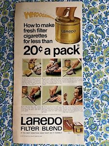 Vintage 1971 Laredo Filter Blend Tobacco Print Ad Make Fresh Filter Cigarettes