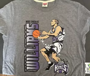 Homage Sacramento Kings White Chocolate Jason Williams T-Shirt - Size Men's LG - Picture 1 of 2