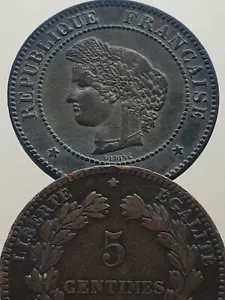 5 centimes Ceres 1871 - 1897 CHOISISSEZ VOTRE ANNEE ! - Picture 1 of 6