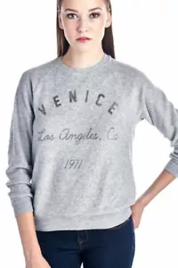 NUEVA SUDADERA DE MUJER PROJECT SOCIAL VENECIA LOS ANGELES CA, MANGAS LARGAS GRIS - Imagen 1 de 5
