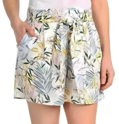 Corbata corta Dalia para dama mezcla de lino delantera, color blanco roto combo, talla L Foto 1 de 4