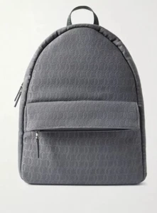 Christian Louboutin ZIP N FLAP Monogram Logo Jacquard Canvas Rucksack Tasche Grau - Bild 1 von 15