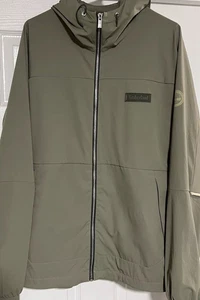 🔥NWT New Timberland Sz Medium Men's Olive Green Full Zip Running Jacket Hood👀 - Picture 1 of 14