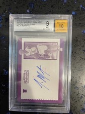 2019 Ja Morant Panini Contenders DP Ticket Printing Plate AUTO 1/1 🔥 BGS 9, 10