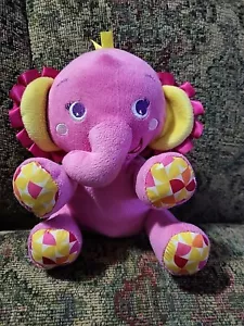 Pink Elephant Bright Starts "Rattle" Stuffed Animal Plush Toy 7 inches tall - Picture 1 of 5