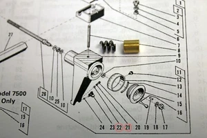 Ammco 9836 Brass Wear Plug & 2064 Spring for 3000, 4000, 4100 & 7700 Brake Lathe - Picture 1 of 2