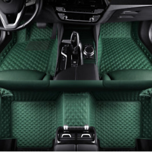 AUDI Q3 Q5 Q7 UNIVERSAL Car Floor Mats Black & Green Sline quattro all model