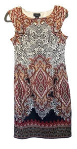 Liz Claiborne Dress Women's Size 4 Paisley Stretch Sheath A-Line - Picture 1 of 7