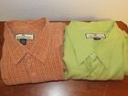 Lot Of 2 Tommy Bahama Casual Long Sleeve Button Down Shirts Men's Size Xl Silk
