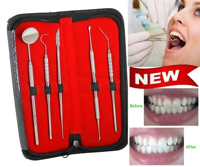 DENTIST TEETH CLEANING KIT DENTAL FLOSS PLAQUE REMOVER CARE TOOTH SCRAPER TOOLS