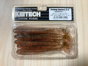 KEITECH CUSTOM WARMS Swing Impact 3.5" 8 tails "#438T" NEW Fishing Lure #EF45 - Picture 1 of 2