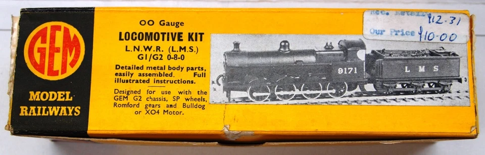 Gem Lnwr G1/G2 0-8-0 Locomotive 4mm Échelle = 00 Métal Blanc Corps Kit Neuf T48 - Photo 1/4