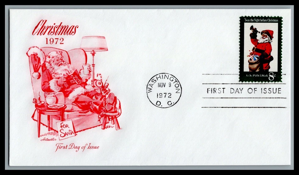 US FDC # 1472 8c Santa Claus  Artmaster  1972, 9M525 - Image 1 of 1