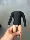 Niestandardowa skala 1/6 czarna koszulka z długim rękawem model dla 12" męskiego ciała lalki