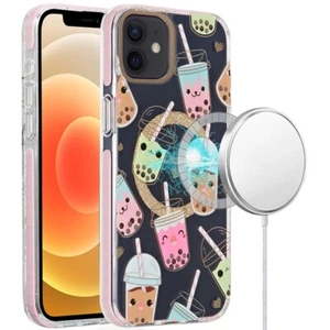 For Apple iPhone 16 Plus Floral Design Hybrid Compatible with Magsafe Case Cover - Picture 1 of 95