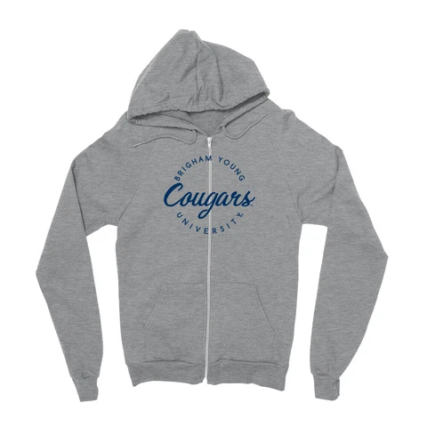 Venley Official NCAA Brigham Young University Cougars Zip Hoodie Cover