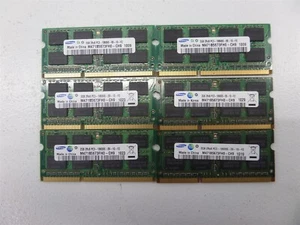 Lot Of 6- Samsung M471B5673FH0-CH9 2GB PC3-10600 DDR3-1333 Laptop Memory - Picture 1 of 4