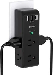 Surge Protector Outlet Extender with Rotating Plug, One Beat 6 AC Multi Plug - Picture 1 of 7