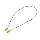 J Necklace for Women Eyewear Retainer Clip Glasses Cord Beaded