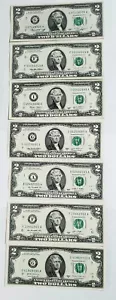 ✯RARE✯ NEW Uncirculated Two Dollar Bill $2 Note 1976 - 2017 ONE FROM EACH YEAR✯ - Picture 1 of 8