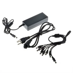 12VDC 8.5A Power Supply Adapter +8 Splitter Cable for CCTV Security Camera DVR - Picture 1 of 2