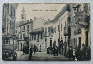 AK AIANO D'ASTI CORSA UMBERTO ANIMIERTE TABAKKUTSCHE GEREIST 1913 - Bild 1 von 6