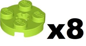 LEGO Lime Green Plate Round 2 x 2 Stud Piece Flat Building Part GR04