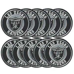 10 Stck. Las Vegas Raiders Nation Logo Größe 2,8 Zoll x 2,8 Zoll Nähen Aufbügeln Patch Handwerk Zum Selbermachen - Bild 1 von 12