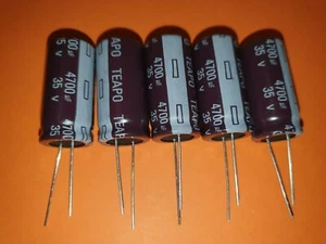 5x Elko 4700µF / 35V 105°C 18x36mm 4700uF - Picture 1 of 3