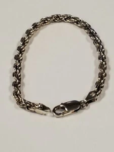 Bracciale in argento sterling con cavi grossi lunghezza 14,7 gr 7,5" - Foto 1 di 7