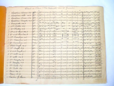 ANCIENNE PARTITION MANUSCRITE CHANT DE PAIX PAS REDOUBLE PAR A. GOVAERT - Photo 1/3