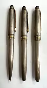 MONTBLANC MEISTERSTÜCK SOLITAIRE STERLING SILBER BLEISTIFT FÜLLFEDERHALTER KUGELSCHREIBER - Bild 1 von 9