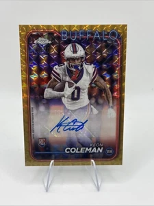 2024 Topps Chrome - Rookie Auto. Keon Coleman #RA-KCO Gold Wave Refractor /50 - Bild 1 von 5