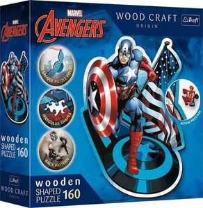 NUEVO Rompecabezas de madera Trefl 160 piezas Marvel Fearless Capitan America - Imagen 1 de 2