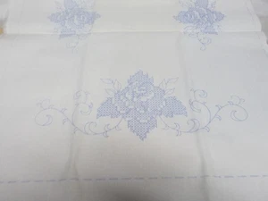 ""ROSE" - STAMPED FOR EMBROIDERY - TABLE RUNNER, DRESSER SCARF - Picture 1 of 1