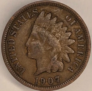 1907 VG+ Indian Head Cent - Picture 1 of 2