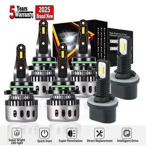 6000K Combo LED Headlight High-Low Beam Fog Light Bulbs For Tahoe 2001-2006 6Pc - Picture 1 of 13