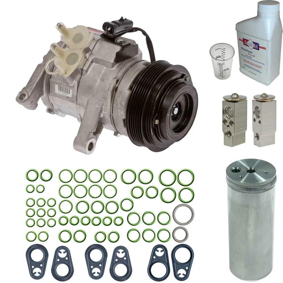 Compresor de aire acondicionado Omega para Dodge Durango 2007 2008 2009 con kit de reparación de aire acondicionado TCP Foto 1 de 1