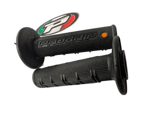 ProGrip Dual Density MX Handlebar Grips Black / Orange Open Ended for BarkBuster - Picture 1 of 7