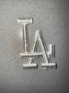 Los Angeles Dodgers L.A. Letters White Patch Iron on - Picture 1 of 2