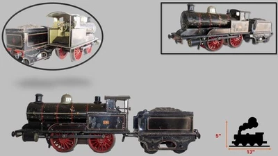 1920's  Märklin 1-GAUGE #325 Clockwork Locomotive | Large Size - Image 1 of 4