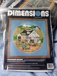 1994 Dimensions Needlepoint Kit 2421 Peppercricket Antiques Charles Wysocki - Picture 1 of 5