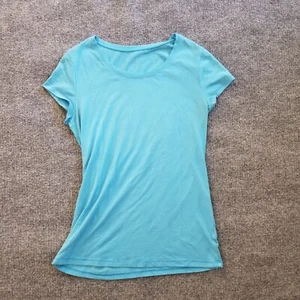 NOBO No Boundaries Juniors T Shirt Large Solid Blue Short Cap Sleeves - HOLE * - Picture 1 of 14