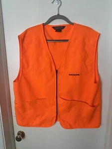 Winchester Blaze Orange Hunting Vest Size Large Lightweight Zipper Deer Vintage - Picture 1 of 20