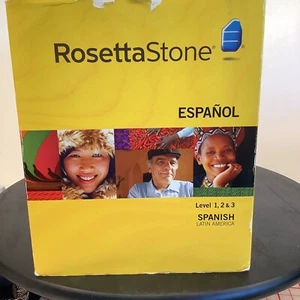 Rosetta Stone Spanish Latin America Levels 1-3 Full Version With Headphones B12 - Picture 1 of 7
