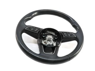 2017-2020 AUDI A3 S3 (8V 8Y) 3 SPOKE STEERING WHEEL w/ CONTROL SWITCH BUTTONS - Image 1 of 4