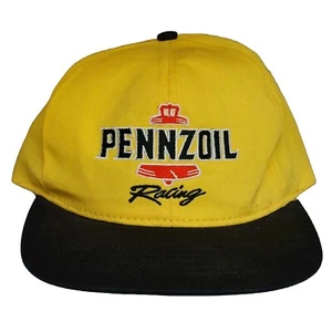 PENNZOIL Racing Vintage NASCAR GORRA SNAPBACK Amarillo y Negro - Imagen 1 de 4